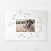 写真数々の房保卒業三回発表 三つ折り案内状 (カバー)