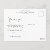 写真数々の手レタリング赤ちゃんシャワー ポストカード (裏面)