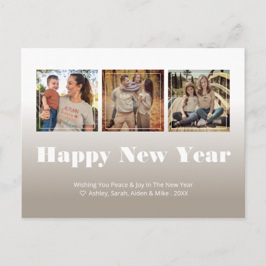 写真数々の新年おめでとう シーズンポストカード (正面)