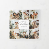 写真数々の書道メリークリスマスホワイト 三つ折りクリスマスカード (カバー)