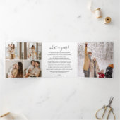 写真数々の書道メリークリスマスホワイト 三つ折りクリスマスカード (内部)