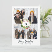 写真数々の水色フローラ+紅葉クリスマス シーズンカード (スタンド正面)