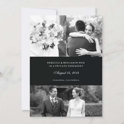 写真数々の結婚のお知らせ 案内状 (正面)