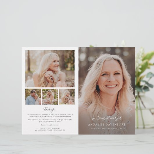 写真数々の記念悔やみや弔慰葬儀プログラム (スタンド正面)