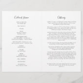 写真数々の記念悔やみや弔慰葬儀プログラム (裏面)