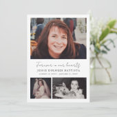 写真数々の記念悔やみや弔慰葬儀プログラム 招待状 (スタンド正面)