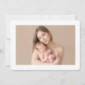 写真数々の誕生発表赤面ピンク 案内状 (裏面)