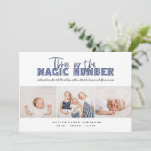 写真数々の誕生発表3人 案内状 (スタンド正面)