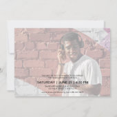 写真数々の金ゴールド卒業パーティー 招待状 (裏面)