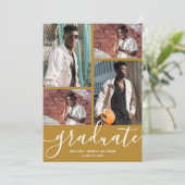 写真数々の金ゴールド卒業 案内状 (スタンド正面)