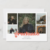 写真数々の2023年度卒業発表 招待状 (正面)