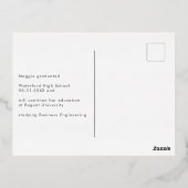 写真数々の2023年度卒業発表 箔シーズンポストカード (裏面)