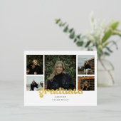 写真数々の2023年度卒業発表 箔シーズンポストカード (立ち正面)