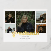 写真数々の2023年度卒業発表 箔シーズンポストカード (正面)