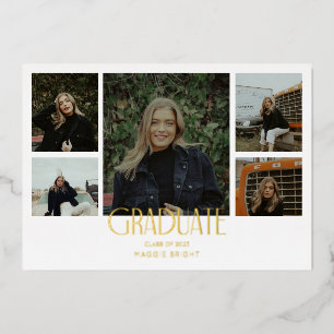 写真数々の2023年度卒業発表 箔招待状