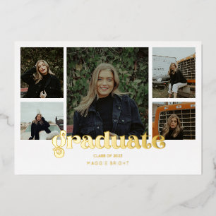 写真数々の2023年度卒業発表 箔招待状