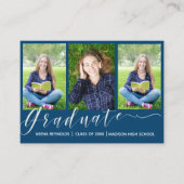 写真数々の2025卒業パーティミニ招待状 エンクロージャーカード (正面)