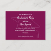 写真数々の2025卒業パーティミニ招待状 エンクロージャーカード (裏面)