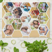 写真数々の28写真ハニーベージュハニカム キッチンタオル (折り畳み)