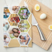 写真数々の28写真ハニーベージュハニカム キッチンタオル (四つ折り)