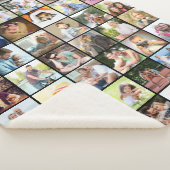 写真数々の48写真グリッドコラージブラック シェルパブランケット (3/4)