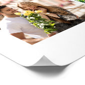 写真数々の54写真グリッドのコラージュ白 ポスター (角)