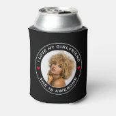 写真文字ハート大好きガールフレンド素晴らし 缶クーラー (缶裏面)