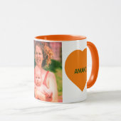 写真文字及びカスタムハート マグカップ (正面右)