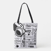 写真文字名パターンカスタム トートバッグ (裏面)