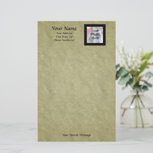 写真文房具、カスタム写真パーソナライズされた文房具 便箋 (スタンド正面)