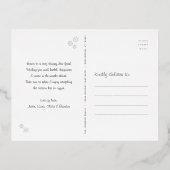 写真新年応援モダンス実在銀 箔シーズンポストカード (裏面)