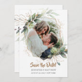 写真日付のカー結婚ドを保存 セーブザデート (正面/裏面)