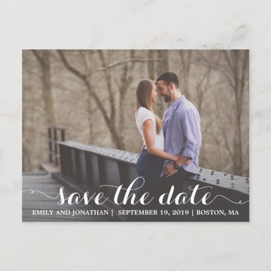 写真日付はがき、横向き写真を保存 ポストカード (正面)