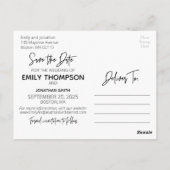 写真日付はがき、2枚の写真を保存 ポストカード (裏面)