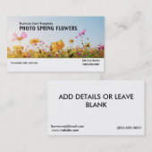 写真春ガーデンフラワーズ名刺 名刺 (正面/裏面)