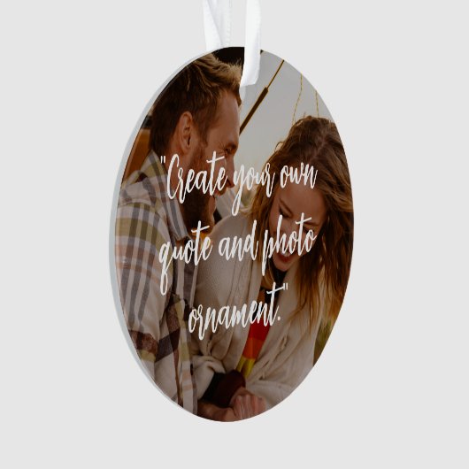 写真時に独自のカスタム引用文を作成 オーナメント (正面)