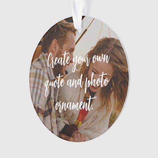 写真時に独自のカスタム引用文を作成 オーナメント (正面)