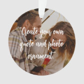 写真時に独自のカスタム引用文を作成 オーナメント (正面)