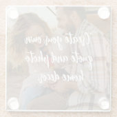 写真時に独自のカスタム引用文を作成 ガラスコースター (裏面)