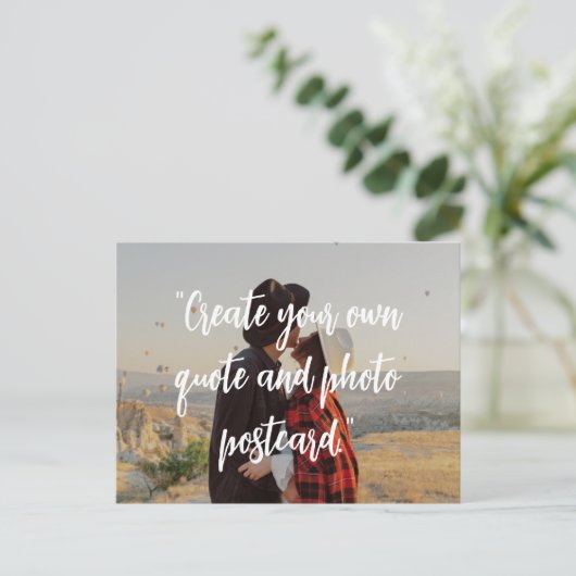 写真時に独自のカスタム引用文を作成 ポストカード (スタンド正面)