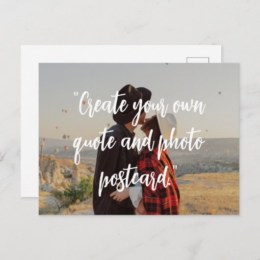 写真時に独自のカスタム引用文を作成 ポストカード (正面/裏面)