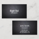 写真暗エレガントいテクスチャフォトグラファー 名刺 (正面/裏面)