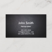 写真暗エレガントいテクスチャフォトグラファー 名刺 (裏面)