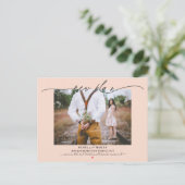 写真書道の結婚延期Po ポストカード (スタンド正面)