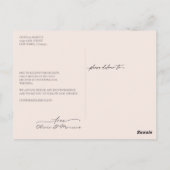 写真書道の結婚延期Po ポストカード (裏面)