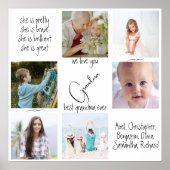 写真最高のおばあちゃん愛し続ける母の日 ポスター (正面)