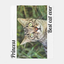 写真最高のが可愛いパーソナライズされた猫 フリースブランケット