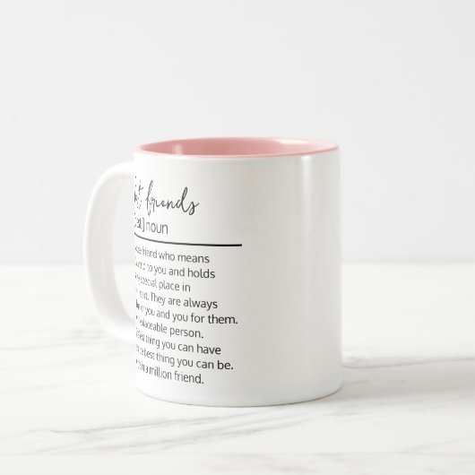 写真最高のと友だちの定義 ツートーンマグカップ (正面左)