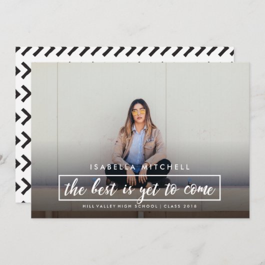 写真最高のの卒業式は来まだ 案内状 (正面/裏面)