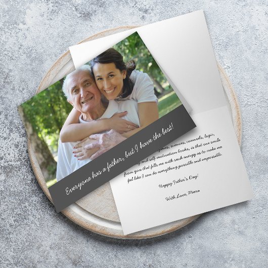 写真最高のの父の日がある カード